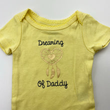 Load image into Gallery viewer, Girls BABIES R US, yellow cotton bodysuit / romper, EUC, size 00000,  