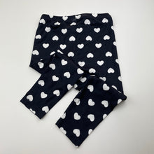Load image into Gallery viewer, Girls SHEIN, lightweight stretchy leggings, hearts, EUC, size 1,  