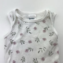 Load image into Gallery viewer, Girls Anko, floral cotton singletsuit / romper, EUC, size 00000,  