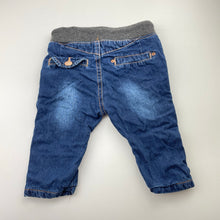 Load image into Gallery viewer, Boys Best Kids, lined denim pants, elasticated, GUC, size 6 months,  