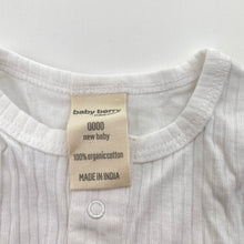 Load image into Gallery viewer, Unisex Baby Berry, ribbed organic cotton bodysuit / romper, EUC, size 0000,  