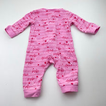 Load image into Gallery viewer, Girls Disney, Minnie Mouse stretchy zip romper, GUC, size 000,  