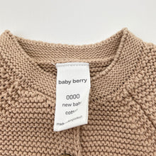Load image into Gallery viewer, Girls Baby Berry, knitted cotton cardigan, EUC, size 0000,  