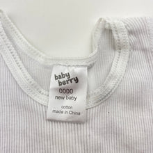 Load image into Gallery viewer, Unisex Baby Berry, ribbed cotton singlet top, EUC, size 0000,  
