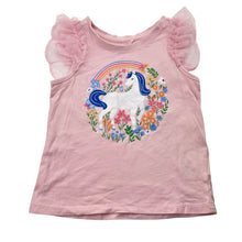Load image into Gallery viewer, Girls Anko, cotton &amp; tulle top, unicorn, FUC, size 2,  
