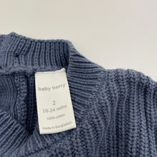 Load image into Gallery viewer, Unisex Baby Berry, chunky knit cotton sweater / jumper, GUC, size 2,  