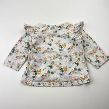 Load image into Gallery viewer, Girls Baby Berry, floral cotton long sleeve top, GUC, size 00,  