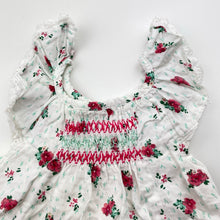 Load image into Gallery viewer, Girls Pumpkin Patch, lined floral cotton summer top, GUC, size 000,  