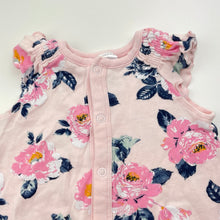 Load image into Gallery viewer, Girls Baby Berry, floral cotton summer romper, EUC, size 000,  