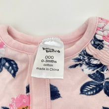 Load image into Gallery viewer, Girls Baby Berry, floral cotton summer romper, EUC, size 000,  