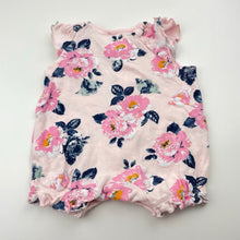 Load image into Gallery viewer, Girls Baby Berry, floral cotton summer romper, EUC, size 000,  
