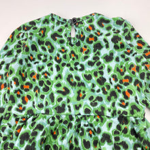 Load image into Gallery viewer, Girls Baby Berry, stretchy animal print romper dress, GUC, size 0,  