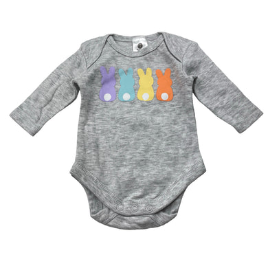 Unisex Dymples, soft feel bodysuit / romper, rabbits, EUC, size 0000,  