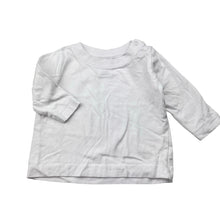 Load image into Gallery viewer, Unisex Baby Berry, white cotton long sleeve top, EUC, size 0000,  