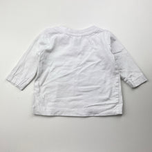 Load image into Gallery viewer, Unisex Baby Berry, white cotton long sleeve top, EUC, size 0000,  