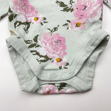 Load image into Gallery viewer, Girls Baby Berry, floral cotton bodysuit / romper, GUC, size 000,  