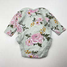 Load image into Gallery viewer, Girls Baby Berry, floral cotton bodysuit / romper, GUC, size 000,  