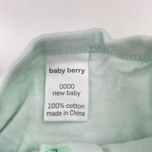 Load image into Gallery viewer, Unisex Baby Berry, soft cotton zip romper, elephants, EUC, size 0000,  