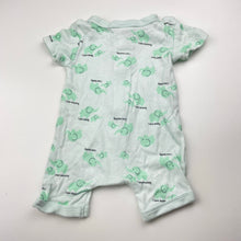 Load image into Gallery viewer, Unisex Baby Berry, soft cotton zip romper, elephants, EUC, size 0000,  