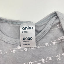 Load image into Gallery viewer, Unisex Anko, grey cotton singletsuit romper, GUC, size 0000,  