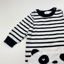 Load image into Gallery viewer, Unisex Dymples, knitted cotton romper, panda, EUC, size 00,  