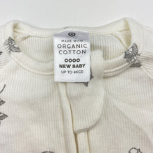 Load image into Gallery viewer, Unisex Target, stretchy organic cotton blend zip coverall / romper, EUC, size 0000,  