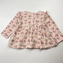 Load image into Gallery viewer, Girls LAURA ASHLEY, pink floral long sleeve top, EUC, size 12 months,  