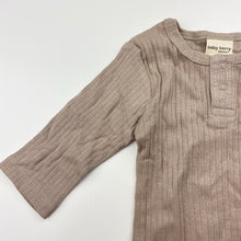 Load image into Gallery viewer, Unisex Baby Berry, ribbed organic cotton bodysuit / romper, EUC, size 0000,  