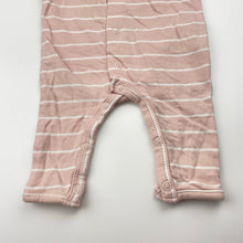 Load image into Gallery viewer, Girls Baby Berry, pink &amp; white stripe stretchy romper, GUC, size 0000,  