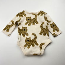 Load image into Gallery viewer, Unisex Target, waffle cotton bodysuit / romper, tigers, EUC, size 000,  