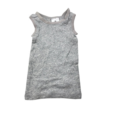 Unisex Target, grey organic cotton singlet top, EUC, size 0000,  