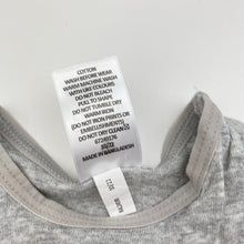 Load image into Gallery viewer, Unisex Target, grey organic cotton singlet top, EUC, size 0000,  