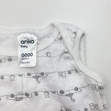 Load image into Gallery viewer, Unisex Anko, cotton singletsuit romper, EUC, size 0000,  
