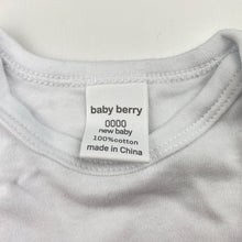 Load image into Gallery viewer, Unisex Baby Berry, cotton bodysuit / romper, EUC, size 0000,  