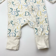 Load image into Gallery viewer, Unisex Baby Berry, stretchy zip coverall, elephants, EUC, size 0000,  