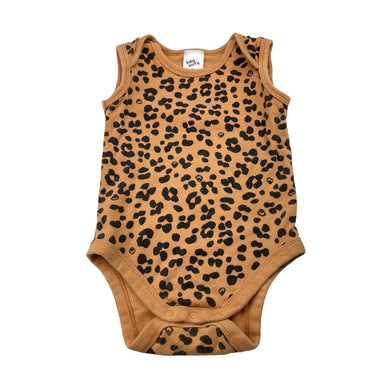 Girls Baby Berry, animal print cotton singletsuit romper, FUC, size 0,  