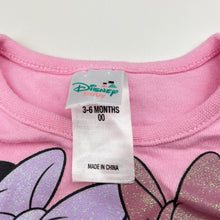 Load image into Gallery viewer, Girls Disney, Minnie Mouse cotton bodysuit / romper, small mark back, FUC, size 00,  