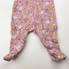 Load image into Gallery viewer, Girls Anko, floral cotton zip coverall / romper, EUC, size 00000,  
