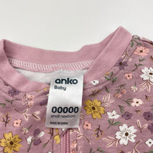 Load image into Gallery viewer, Girls Anko, floral cotton zip coverall / romper, EUC, size 00000,  