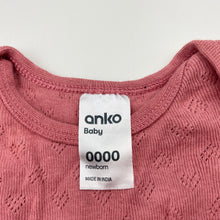 Load image into Gallery viewer, Girls Anko, pointelle cotton bodysuit / romper, EUC, size 0000,  