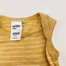 Load image into Gallery viewer, Unisex Anko, yellow cotton singletsuit romper, EUC, size 0000,  