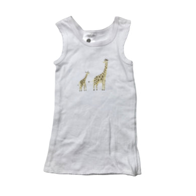 Unisex Dymples, cotton singlet top, giraffes, EUC, size 0000,  