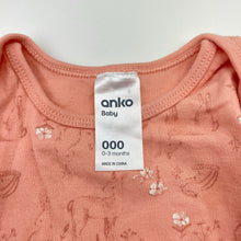 Load image into Gallery viewer, Girls Anko, organic cotton bodysuit / romper, EUC, size 000,  