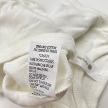 Load image into Gallery viewer, Unisex Dymples, organic cotton singletsuit romper, EUC, size 0000,  