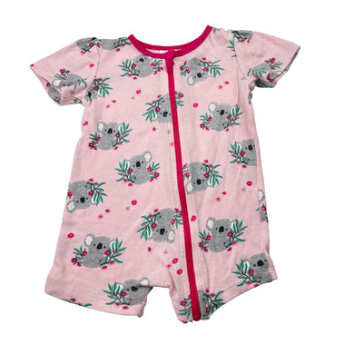 Girls Baby Berry, cotton zip romper, koalas, GUC, size 00,  