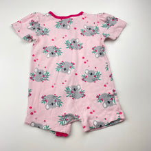 Load image into Gallery viewer, Girls Baby Berry, cotton zip romper, koalas, GUC, size 00,  