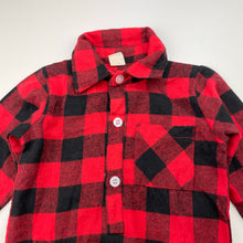 Load image into Gallery viewer, Boys checked, shirtall / romper, GUC, size 0-1,  