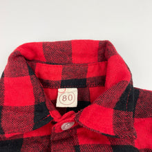 Load image into Gallery viewer, Boys checked, shirtall / romper, GUC, size 0-1,  