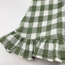 Load image into Gallery viewer, Girls GHANDA, checked cotton dress, light makr lower skirt, FUC, size 3-4, L: 52cm