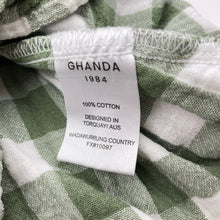 Load image into Gallery viewer, Girls GHANDA, checked cotton dress, light makr lower skirt, FUC, size 3-4, L: 52cm